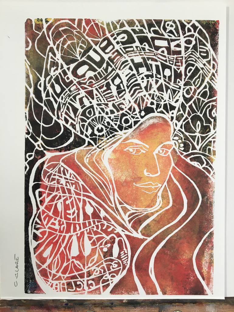 Original Figurative People Printmaking by Catherine Clare