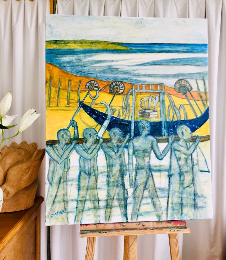 Original Expressionism Seascape Painting by Catherine Clare