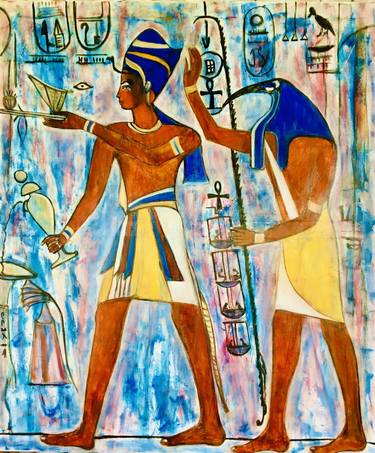 Pharaoh's offering followed by the God Thoth thumb