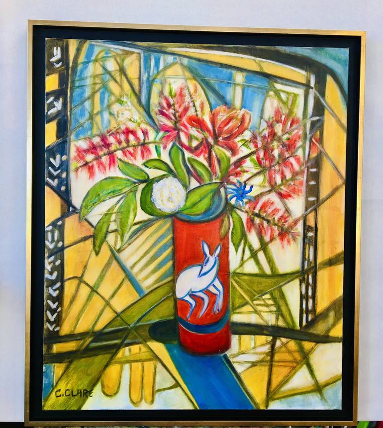 Original Cubism Still Life Painting by Catherine Clare