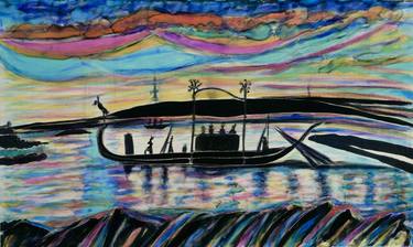 Original Boat Paintings by Catherine Clare