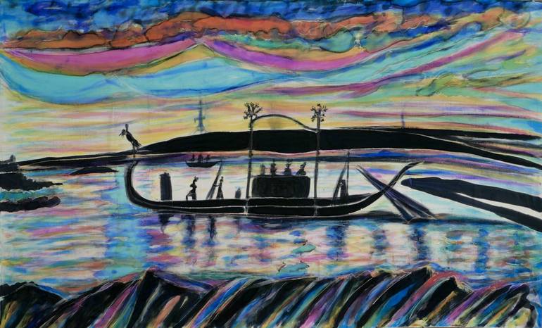 Original Boat Painting by Catherine Clare