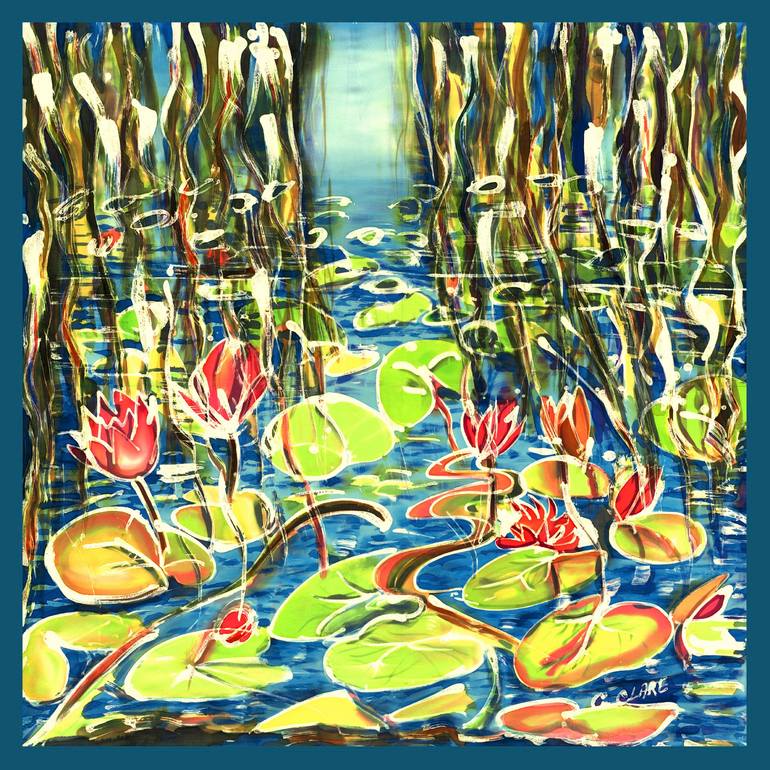 Original Abstract Expressionism Garden Digital by Catherine Clare