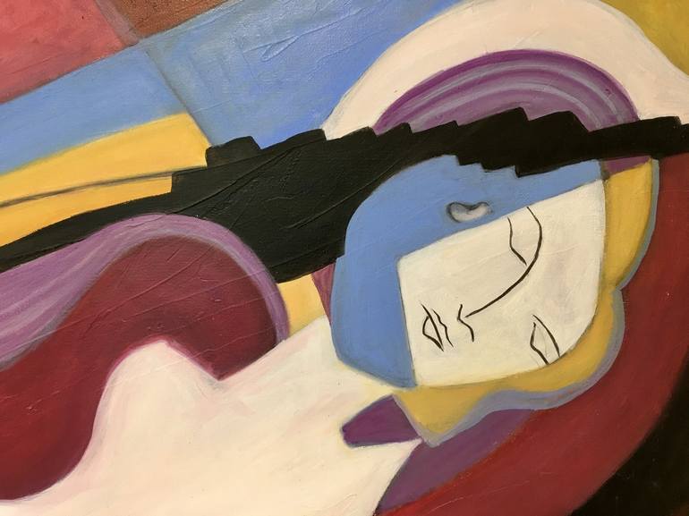 Original Cubism Erotic Painting by Catherine Clare