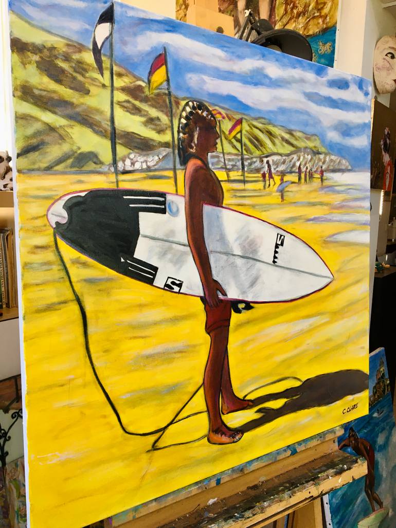 Original Expressionism Sports Painting by Catherine Clare