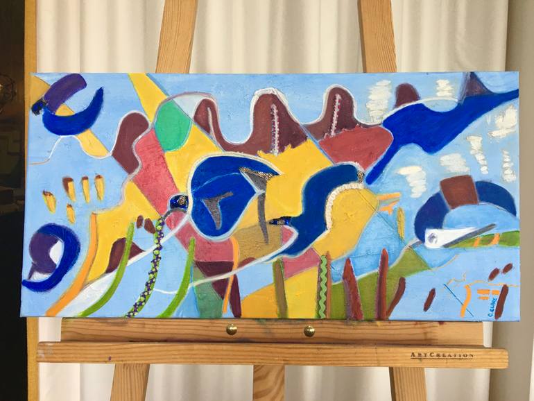 Original Abstract Expressionism Abstract Painting by Catherine Clare