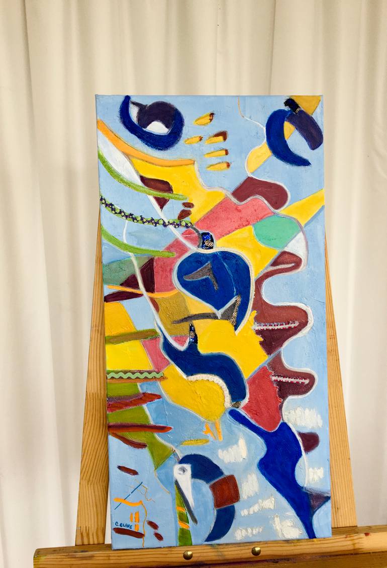 Original Abstract Expressionism Abstract Painting by Catherine Clare