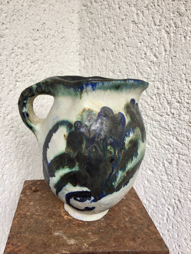 Original Art Deco Floral Sculpture by Catherine Clare