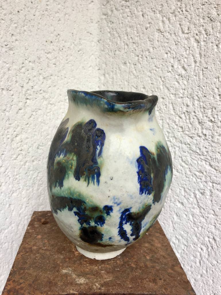 Original Art Deco Floral Sculpture by Catherine Clare