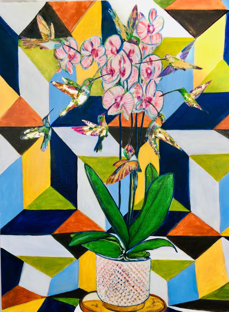 Original Contemporary Floral Painting by Catherine Clare