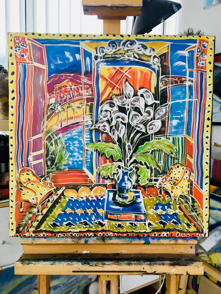 Original Expressionism Still Life Digital by Catherine Clare