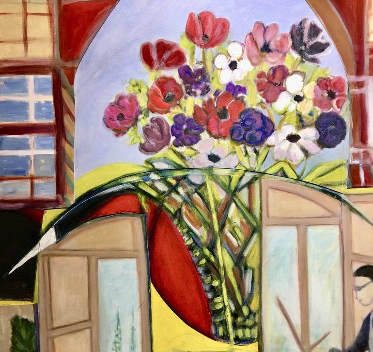 Original Cubism Interiors Painting by Catherine Clare