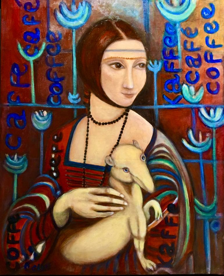 Original Expressionism People Painting by Catherine Clare