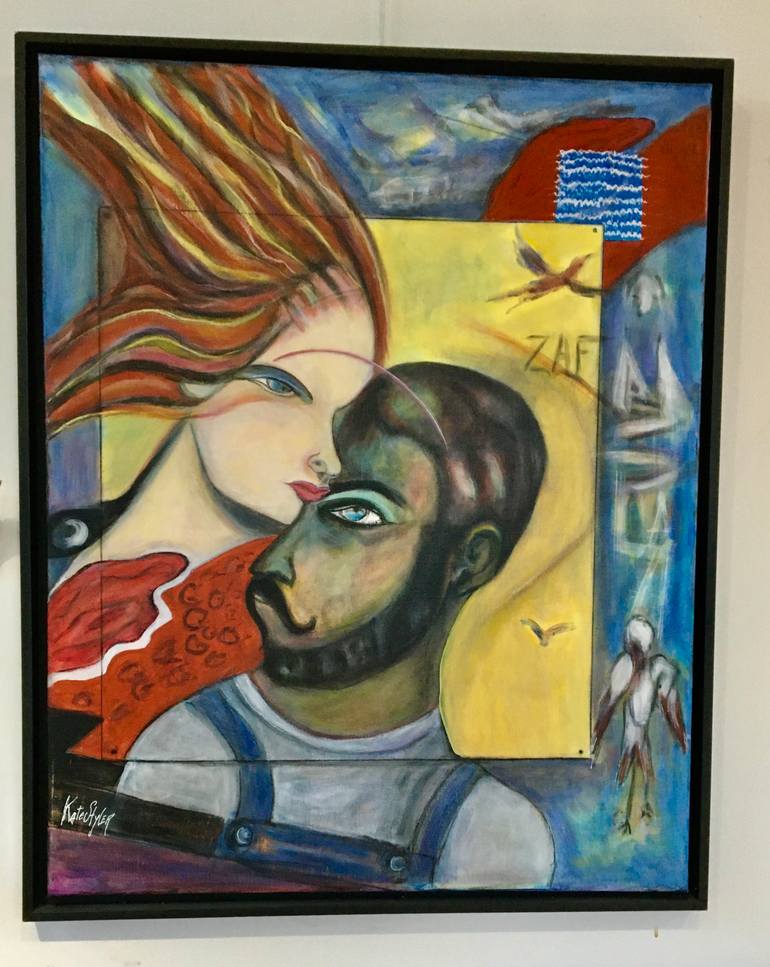 Original Expressionism Love Painting by Catherine Clare