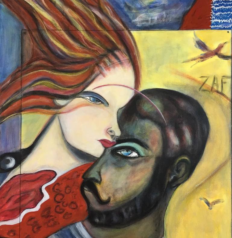 Original Expressionism Love Painting by Catherine Clare