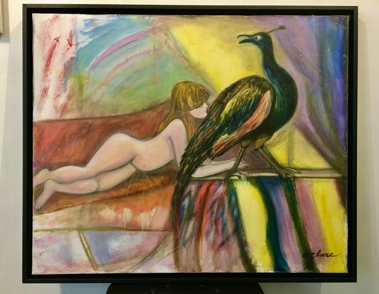 Original Expressionism Nude Painting by Catherine Clare