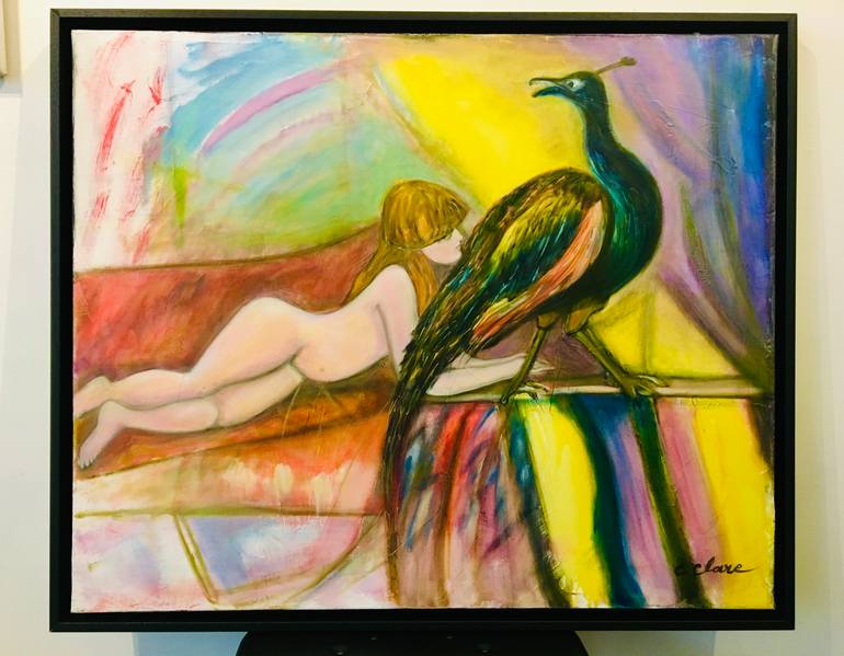 Original Expressionism Nude Painting by Catherine Clare