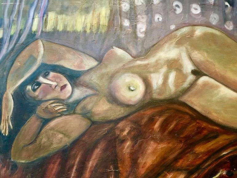 Original Expressionism Nude Painting by Catherine Clare