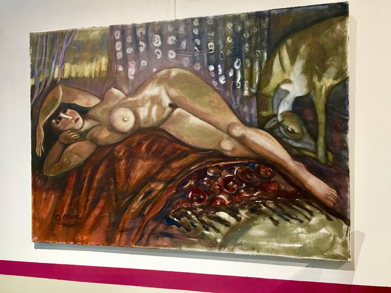 Original Expressionism Nude Painting by Catherine Clare