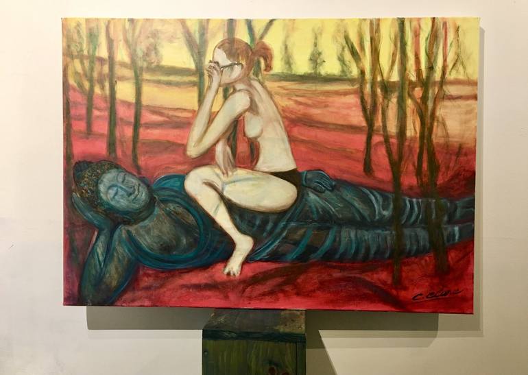 Original Figurative Nude Painting by Catherine Clare