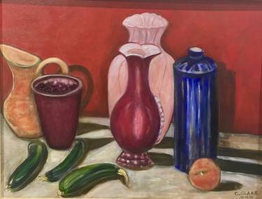Original Figurative Still Life Paintings by Catherine Clare