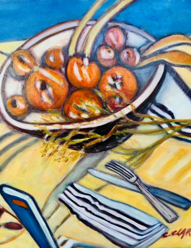 Original Expressionism Still Life Painting by Catherine Clare
