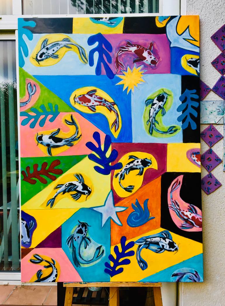 Original Art Deco Animal Painting by Catherine Clare