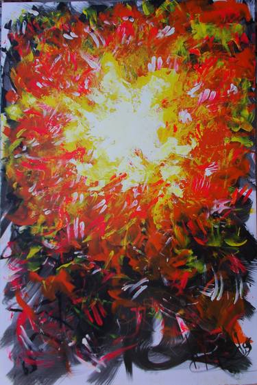 Original Abstract Expressionism Abstract Painting by Kostas Korovilas