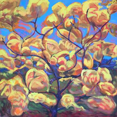 Original Expressionism Tree Paintings by Yolanda Marsolais