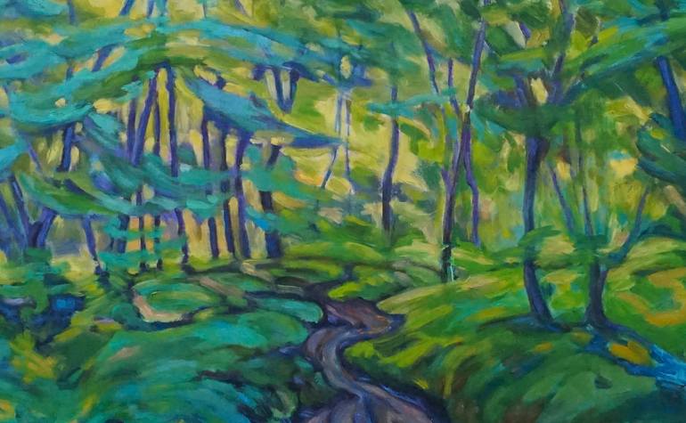 Original Expressionism Landscape Painting by Yolanda Marsolais