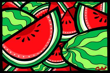 Saatchi Art Artist CARBO Code X; New-Media, “Watermelons” #art
