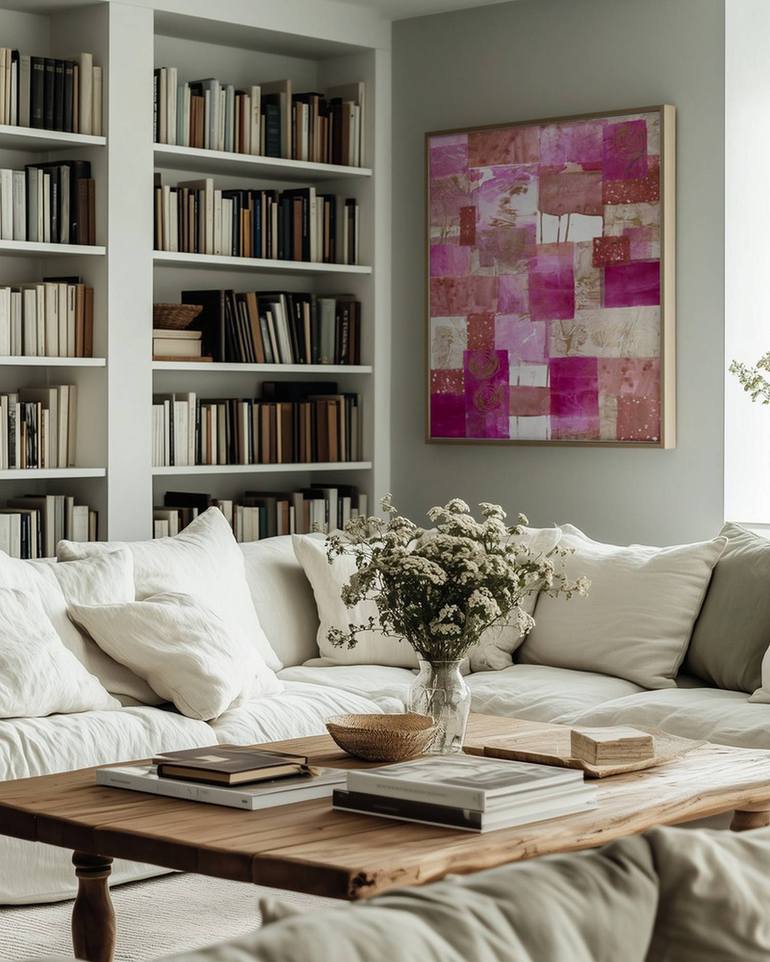 Original Contemporary Abstract Collage by Deb Chaney