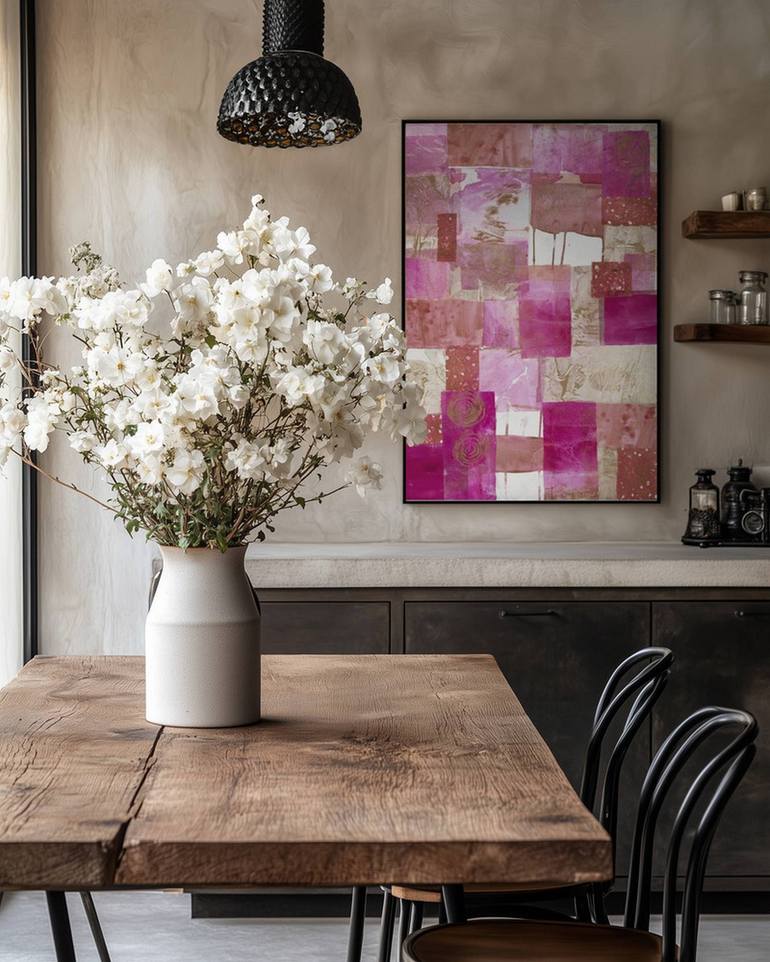 Original Contemporary Abstract Collage by Deb Chaney