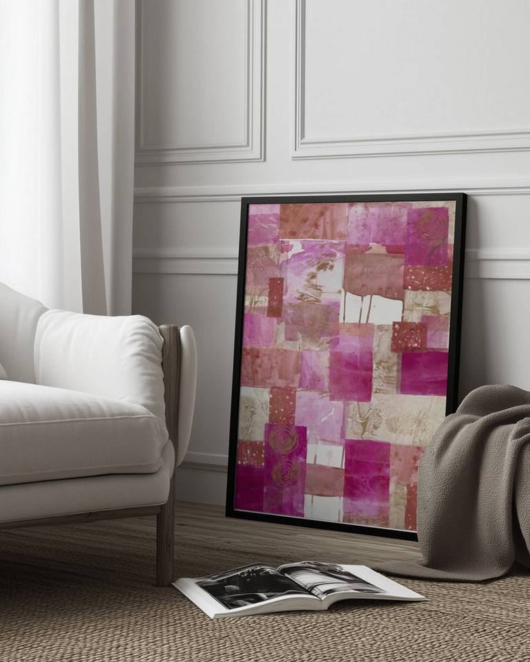 Original Contemporary Abstract Collage by Deb Chaney