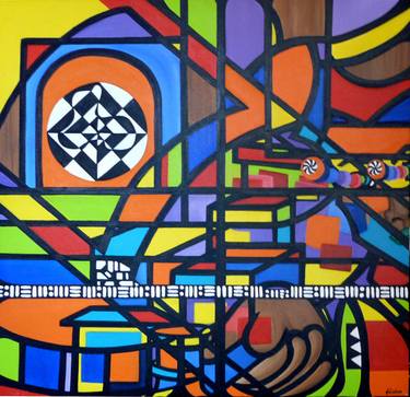 Print of Cubism Cities Paintings by José Lisboa