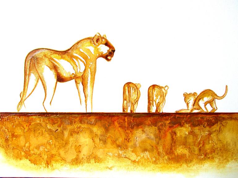 Original Abstract Animal Painting by Tracey Armstrong