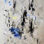 Echoes of Cobalt Abstract PAinting by Dominika Golab Pigeon