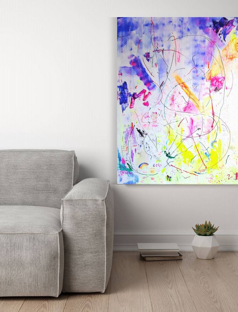 Original Abstract Expressionism Abstract Painting by Dominika Gołąb