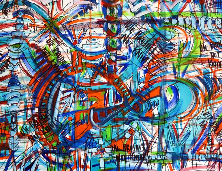 Original Abstract Politics Painting by Sheila Fratini