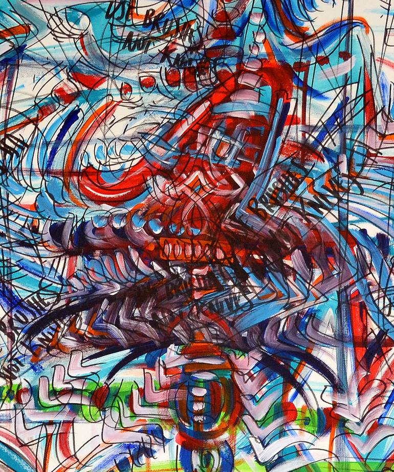 Original Abstract Politics Painting by Sheila Fratini