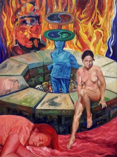 Original Surrealism Mortality Paintings by edwin jumalon
