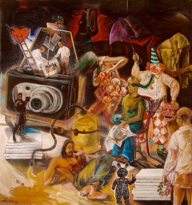 “The Backstage” (sold) Painting by edwin jumalon | Saatchi Art