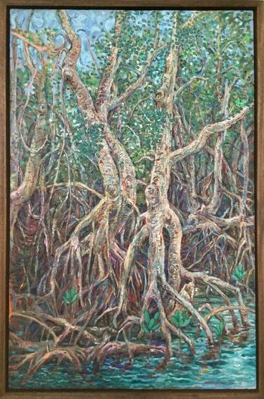Original Impressionism Tree Paintings by edwin jumalon