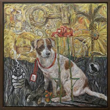 Original Expressionism Dogs Paintings by edwin jumalon
