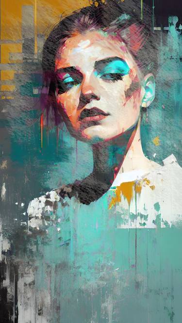 Original Abstract Portrait Paintings by minh hang