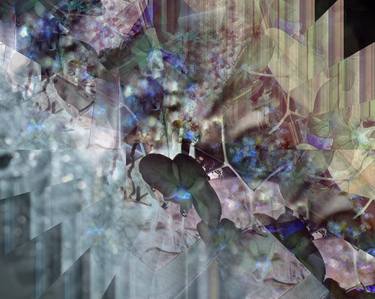 Dark orchid in a fractal, Limited Edition Print on Canvas, 1/7. thumb