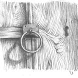 Wooden door detail by Tamara Akhrameeva