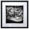 It was framed for the solo exhibition at the Museum of the Americas in San Juan, P.R. and the collective exhibit at The Attleboro Arts Museum in Massachusetts
