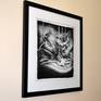 Side view of the framed drawing