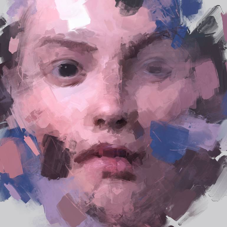 Original Expressionism Portrait Digital by Andrew Binder